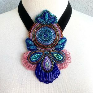 Handmade Multicolor Costume Beaded Necklace